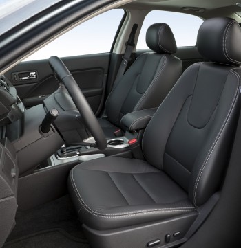 An automotive interior front seat. 