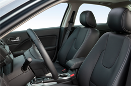 An automotive interior front seat.